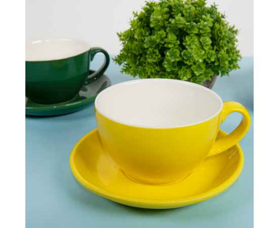 Чайная/кофейная пара CAPPUCCINO, желтый, 260 мл, фарфор, Цвет: желтый, изображение 12