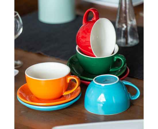 Чайная/кофейная пара CAPPUCCINO, оранжевый, 260 мл, фарфор, Цвет: оранжевый, изображение 2