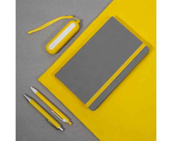 CLASSIC, ручка шариковая, желтый/серебристый, металл, синяя паста, Цвет: желтый, серый, изображение 2