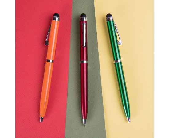 CLICKER TOUCH, ручка шариковая со стилусом для сенсорных экранов, серый/хром, металл, Цвет: серый, серебристый, изображение 3