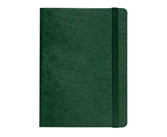 Ежедневник недатированный Boomer, А5,  темно-зеленый, кремовый блок, без обреза, изображение 2