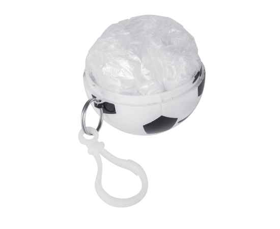 Дождевик 'Football', универсальный размер, D= 6,5 см, полиэтилен, пластик, Цвет: белый, черный, изображение 2