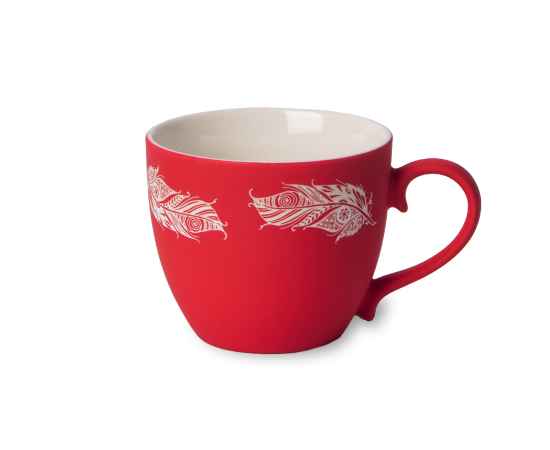 Чайная пара TENDER, 250 мл, красный, фарфор, прорезиненное покрытие, Цвет: красный, изображение 12