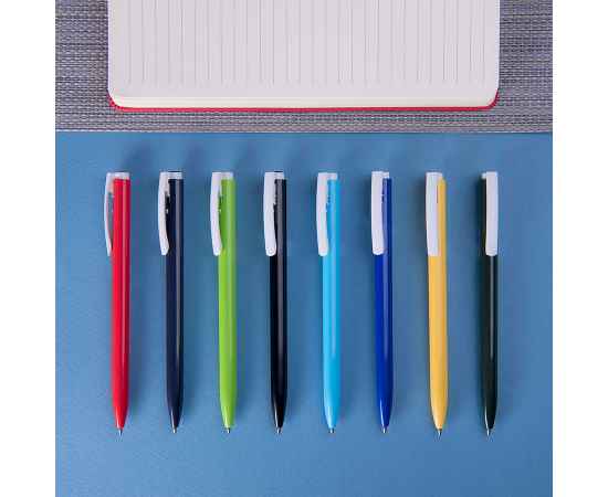 ELLE, ручка шариковая, темно-зеленый/белый, пластик, Цвет: темно-зеленый, белый, изображение 2