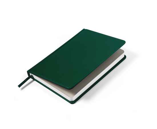 Ежедневник недатированный Campbell, А5,  темно-зеленый, белый блок, Цвет: Тёмно-зелёный, изображение 5