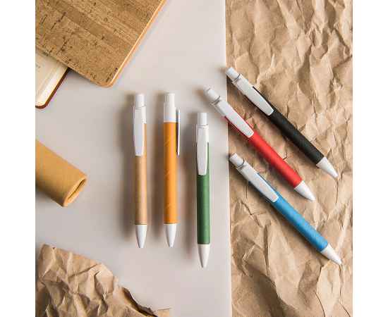ECO TOUCH, ручка шариковая, оранжевый, картон/пластик, Цвет: оранжевый, изображение 2