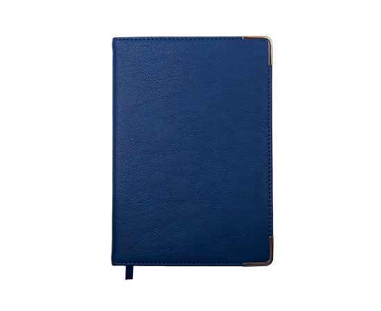 Ежедневник недатированный Kennedy, А5,  темно-синий, белый блок, серебряный срез, Цвет: тёмно-синий, изображение 4