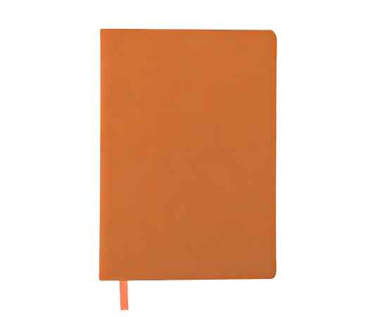 Ежедневник недатированный Pulpy, А5,  оранжевый, кремовый блок, оранжевый срез, Цвет: оранжевый, изображение 2