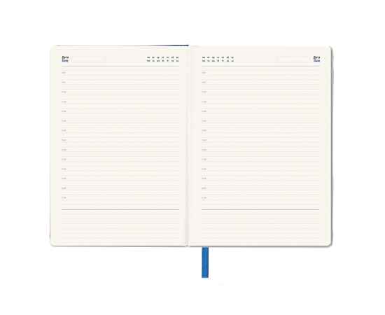 Ежедневник недатированный Pulpy, А5,  синий, кремовый блок, синий срез, Цвет: синий, изображение 5
