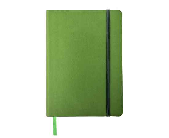 Ежедневник недатированный Shady, А5,  лаймовый, кремовый блок, зеленый обрез, Цвет: лаймовый, изображение 2