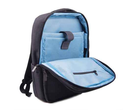 Рюкзак CORE, тёмно-серый, 100% полиэстер, Цвет: тёмно-серый, голубой, изображение 12