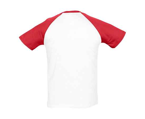 Футболка 'Funky', белый с красным_S, 100% х/б, 150 г/м2, Цвет: красный, белый, Размер: S, изображение 2