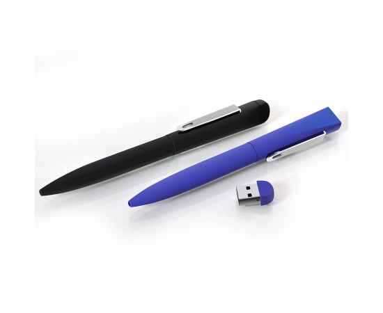 IQ, ручка с флешкой, 8 GB, синий/хром, металл, Цвет: синий, серебристый, изображение 3