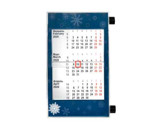 Календарь настольный на 2 года, размер 18,5*11 см, цвет- серый, пластик, Цвет: серый, изображение 8