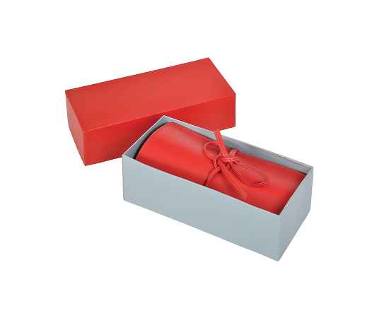 Футляр для украшений   'Милан',  красный, 16х5х7 см,  кожа, подарочная упаковка, Цвет: красный, изображение 2