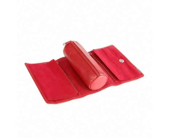 Футляр для украшений   'Милан',  красный, 16х5х7 см,  кожа, подарочная упаковка, Цвет: красный, изображение 3