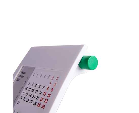 Календарь настольный на 2 года, белый с зеленым, 18х11 см, пластик, тампопечать, шелкография, Цвет: зеленый, белый, изображение 4