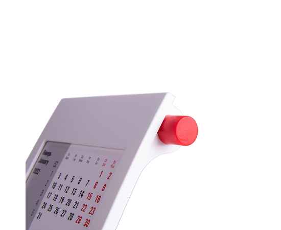Календарь настольный на 2 года, белый с красным, 18х11 см, пластик, тампопечать, шелкография, Цвет: красный, белый, изображение 4
