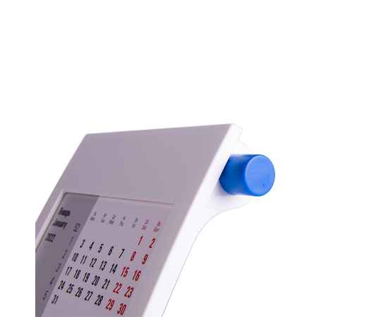 Календарь настольный на 2 года, белый с синим, 18х11 см, пластик, тампопечать, шелкография, Цвет: синий, белый, изображение 4