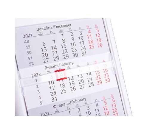Календарь настольный на 2 года, белый, 13 х16 см, пластик, тампопечать, шелкография, Цвет: белый, изображение 3