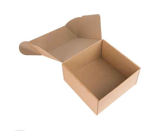 Коробка подарочная BOX, размер 20,5*21* 11см, картон МГК бур., самосборная, Цвет: коричневый, изображение 3