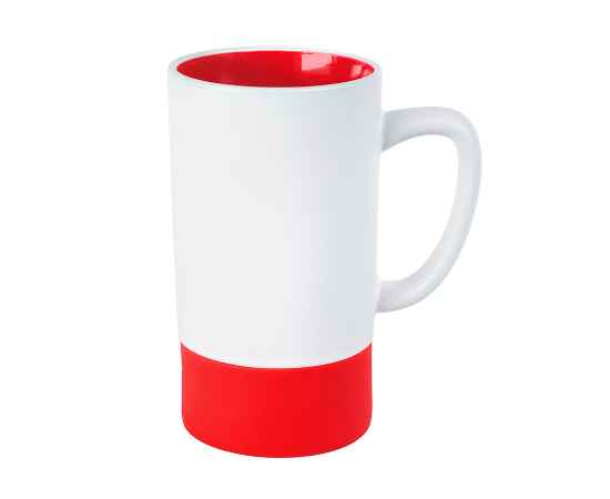 Кружка FUN2, белый с красным, 470 мл, керамика, Цвет: белый, красный, изображение 5