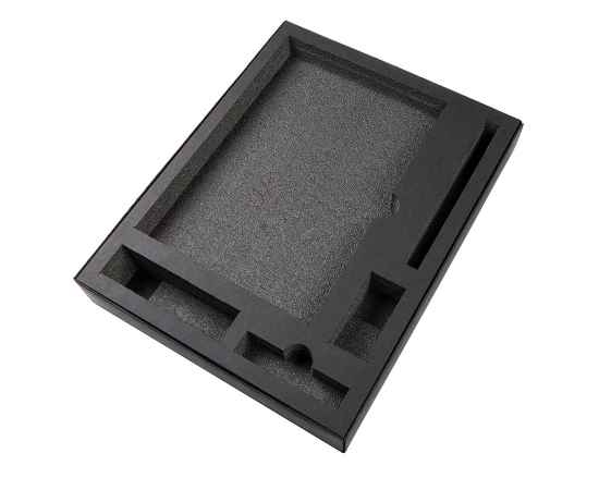 Коробка 'Tower', сливбокс, размер 20*29*4.5 см, картон черный,300 гр. ложемент изолон, Цвет: Чёрный, изображение 2