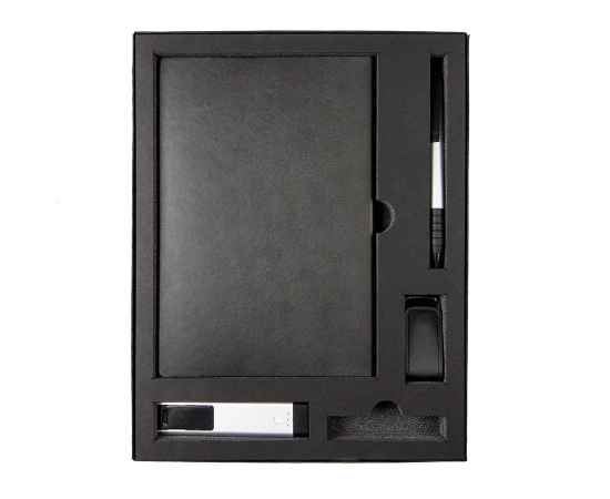 Коробка 'Tower', сливбокс, размер 20*29*4.5 см, картон черный,300 гр. ложемент изолон, Цвет: Чёрный, изображение 3