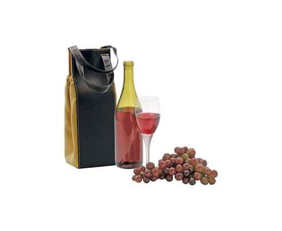 Кейс для бутылки вина, 11х11х31 см, искуccтвенная кожа, шильд