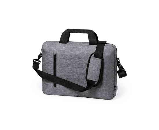 Конференц-сумка PIROK, серый, 38 х 28 x 5 см,  100% переработанный полиэстер 600D, Цвет: серый меланж, изображение 2