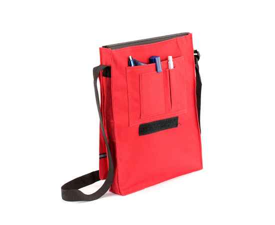 Конференц-сумка MILAN, красный, 32 х 24 x 4 см,  100% полиэстер 600D, Цвет: красный, изображение 4