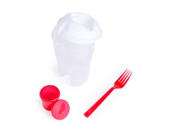Контейнер для еды DINDER, пластик, 19,5х11,5см, 750 мл, красный, Цвет: прозрачный, красный, изображение 3