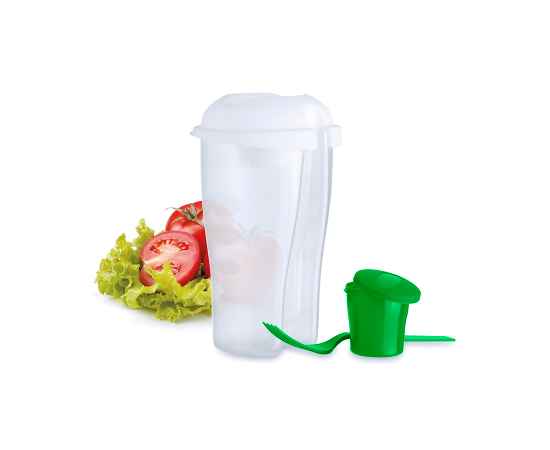 Контейнер для еды DINDER, пластик, 19,5х11,5см, 750 мл, зеленый, Цвет: прозрачный, зеленый, изображение 2