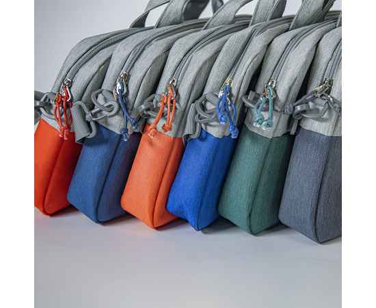 Конференц-сумка BEAM NOTE, серый/оранжевый, 39х30х6.5 см, ткань верха:100% полиамид, под-д:100%полиэ, Цвет: серый, оранжевый, изображение 4