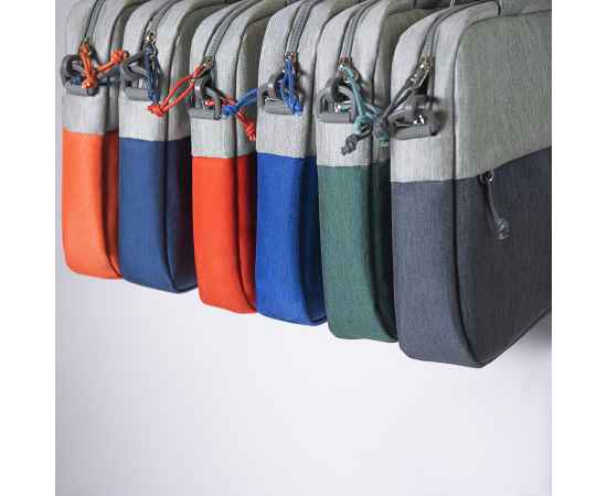 Конференц-сумка BEAM NOTE, серый/зеленый, 39х30х6.5 см, ткань верха:100% полиамид, под-д:100%полиэст, Цвет: серый, зеленый, изображение 5