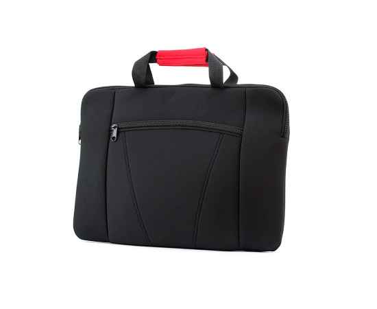 Конференц-сумка XENAC, черный/красный, 38 х 27 см, 100% полиэстер, Цвет: красный, черный, изображение 2