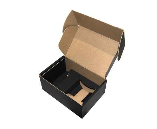 Коробка подарочная с ложементом, размер 20,5х13,5х8,5 см, картон, самосборная, черная, Цвет: Чёрный, изображение 2