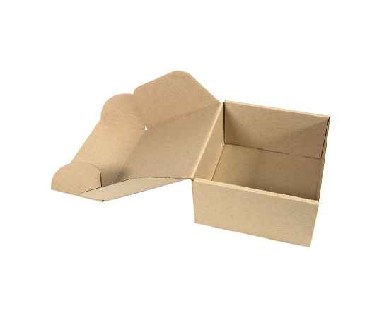 Коробка подарочная mini BOX, размер 16*15*8 см, картон МГК бур., самосборная, Цвет: коричневый, изображение 2