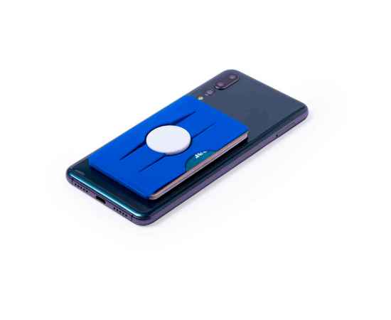 Картхолдер - держатель для телефона TISSON, синий, 8,8*5,6*0,5см, пластик, Цвет: синий, изображение 2