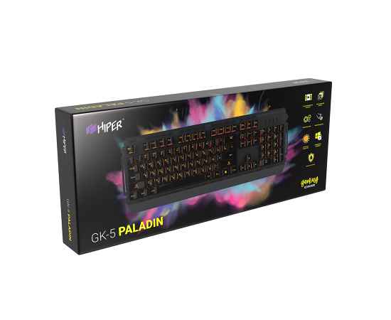 Клавиатура игровая HIPER PALADIN  GK-5, черный, Цвет: Чёрный, изображение 3