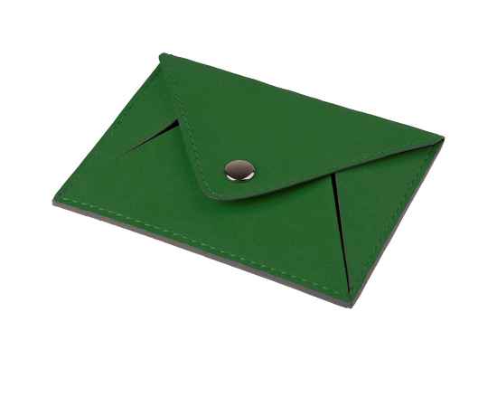 Холдер для карт 'Sincerity', 7*11,5 см, PU, зеленый с серым, Цвет: зеленый, изображение 2
