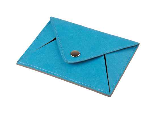 Холдер для карт 'Sincerity', 7*11,5 см, PU, голубой с серым, Цвет: голубой, изображение 2