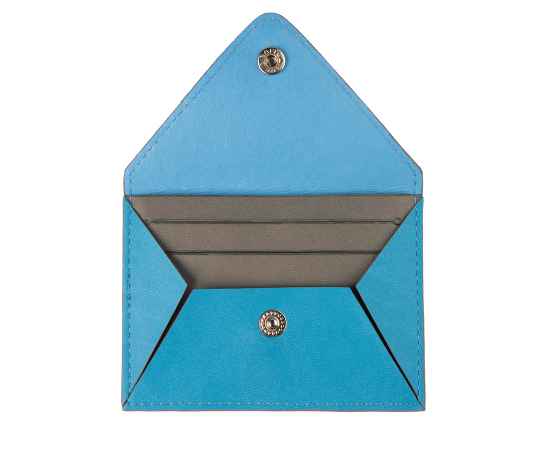Холдер для карт 'Sincerity', 7*11,5 см, PU, голубой с серым, Цвет: голубой, изображение 3