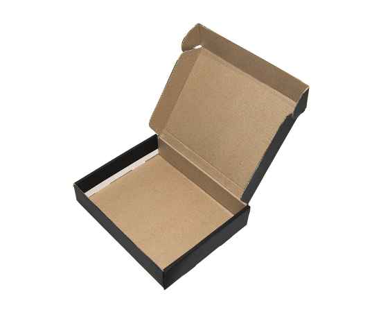 Коробка подарочная, размер 18,5х14,5х3,8см, картон, самосборная, черная, Цвет: Чёрный, изображение 2
