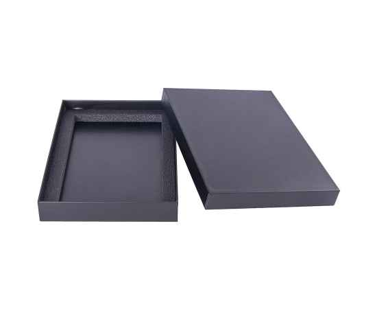 Коробка подарочная для ежедневника с ложементом, размер 13  х 21 см, Цвет: Чёрный, изображение 2