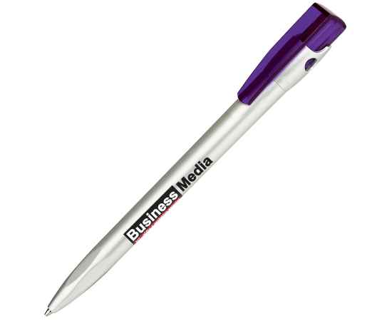 KIKI SAT, ручка шариковая, фиолетовый/серебристый, пластик, Цвет: фиолетовый, серебристый, изображение 2