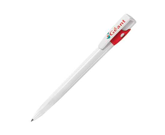 KIKI, ручка шариковая, красный/белый, пластик, Цвет: белый, красный, изображение 2