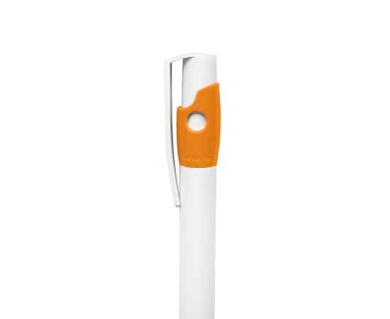 KIKI, ручка шариковая, оранжевый/белый, пластик, Цвет: белый, оранжевый, изображение 3