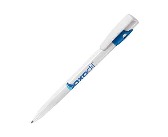 KIKI, ручка шариковая, синий/белый, пластик, Цвет: белый, синий, изображение 2