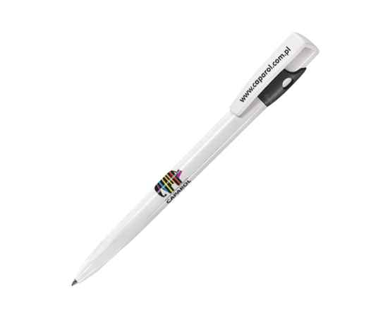 KIKI, ручка шариковая, черный/белый, пластик, Цвет: белый, черный, изображение 2